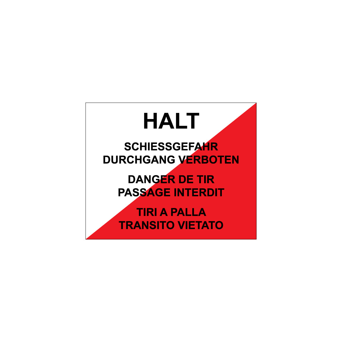 Schiessgefahr, 7.0005, 50/40 cm, HIP R2 reflektierend, d/f/i