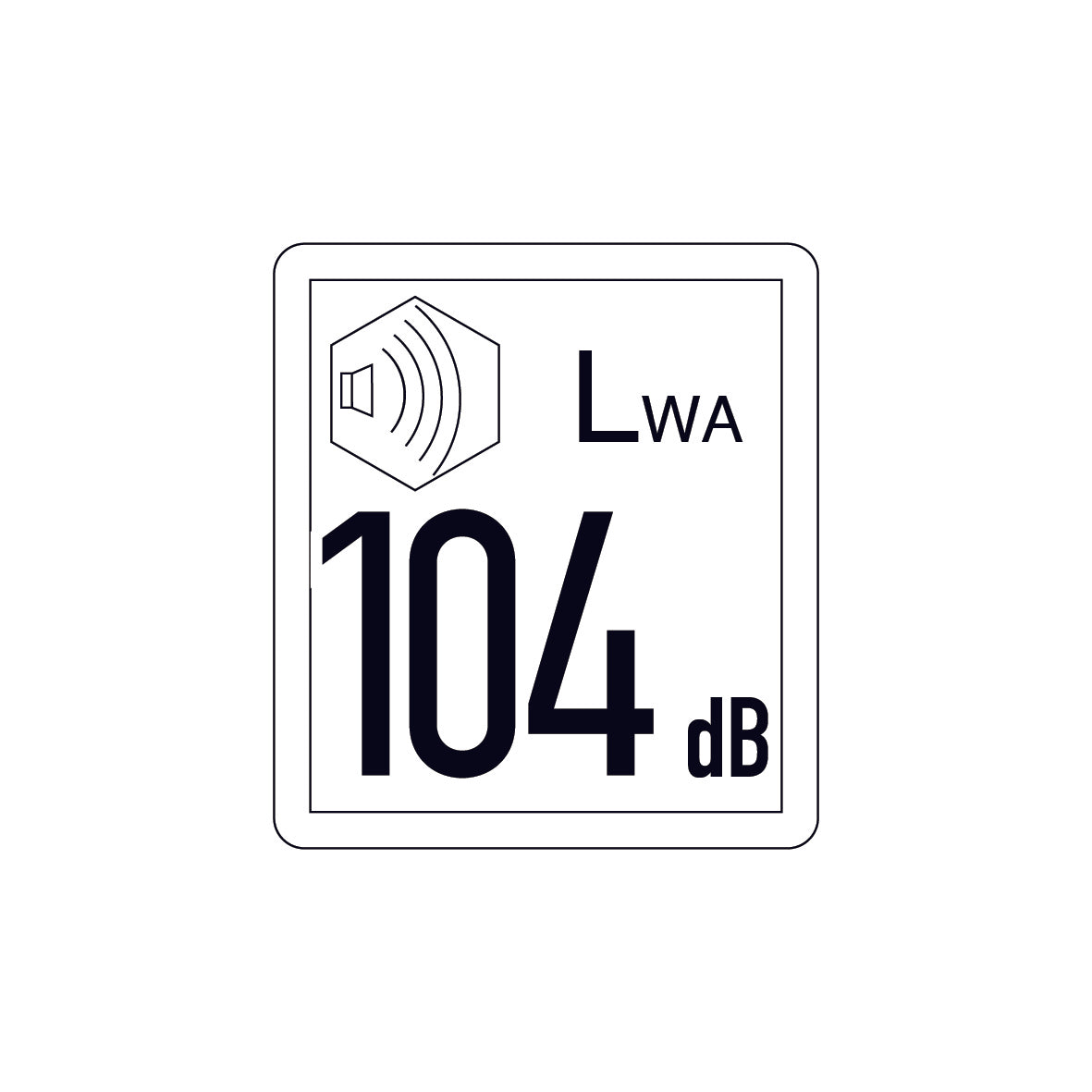 6.W-937 LWA dB, Warnzeichen, 90 x 100 mm, Praxisbewährt