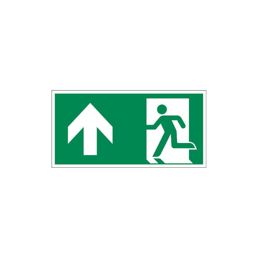 6.R-002 Rettungsweg/Notausgang geradeaus durch die Türgehen, Rettungszeichen, ISO