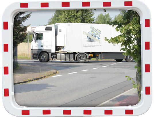 Verkehrsspiegel Acryl, 600/400 mm, 3.3 kg, 9-15 m Beobachtungsabstand, R2
