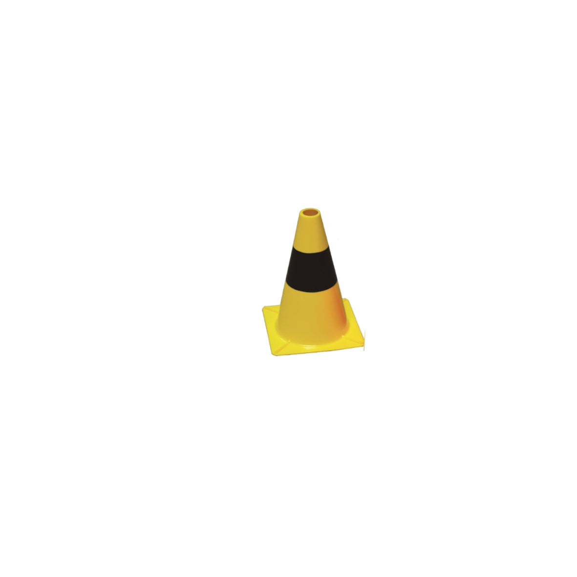 Verkehrsleitkegel gelb-schwarz, leicht, 1 Streifen, h = 32 cm, g = 0.5 kg,