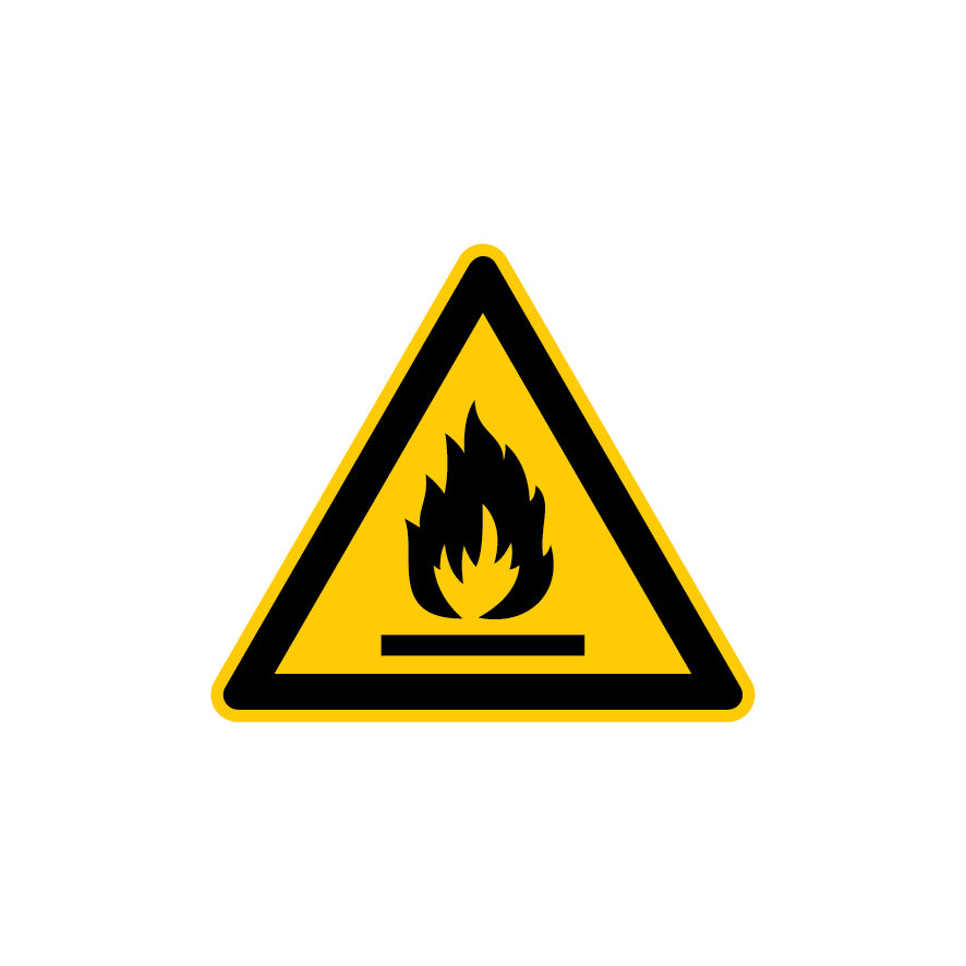 6.W-019 Warnung vor feuergefährlichen Stoffen, Warnzeichen, ISO