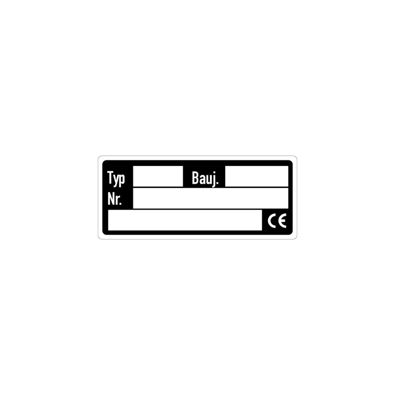 Typenschild PET 4.0461, 50 x 20 mm, 10 Stk, auf Bogen