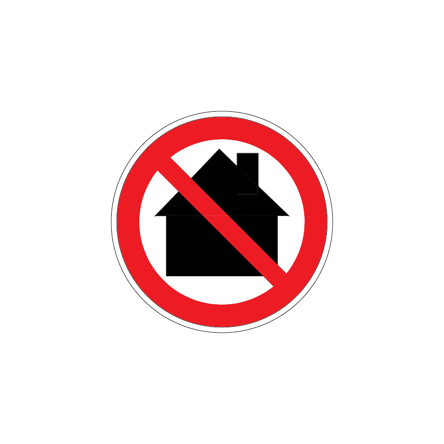 6.V-916 Nicht in Wohngebieten verwenden, Verbotszeichen, Praxisbewährt