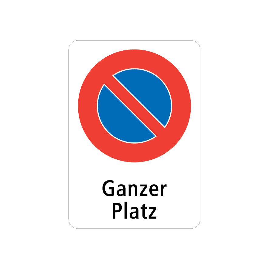 Kombisignal Vorschriftssignal, Alu 2 mm, Logo 2.50, Ganzer Platz