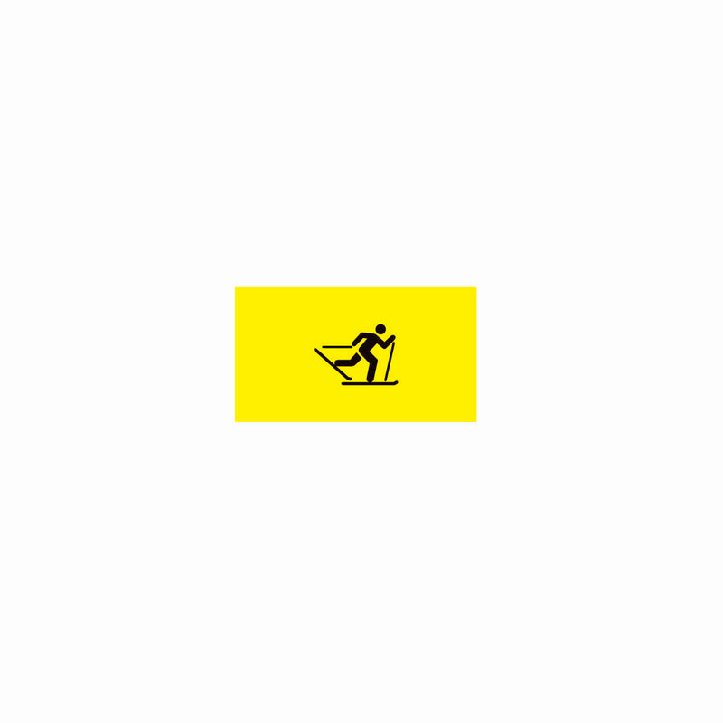 SKUS Gefahrensignal, 1.0013, fluoreszierend gelb, Logo Langläufer, 40/20 cm, Alu Composite 3 mm