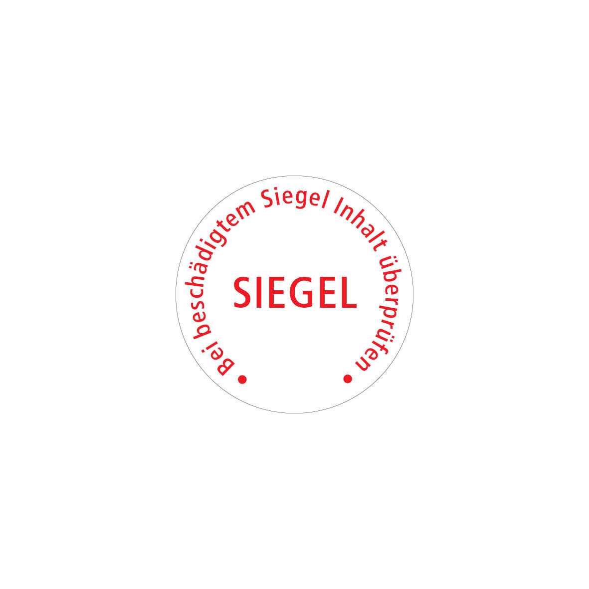Sicherheitssiegel 4.0116, FO-F, weiss/rot, "SIEGEL-Bei beschädigtem Siegel Inhalt überprüfen"