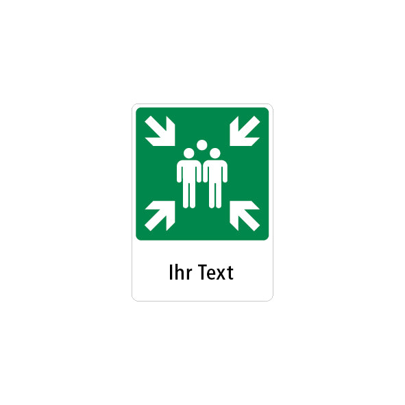 Sammelstelle 6.0495, Hinweissignal, 35 x 50 cm, Alu 2 mm, EG reflektierend, mit Ihrem Text