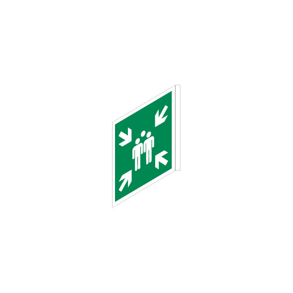 Sammelstelle 6.0495 Fahne 35, Hinweissignal, 35 cm, doppelseitig, Alu 2 mm, EG reflektierend