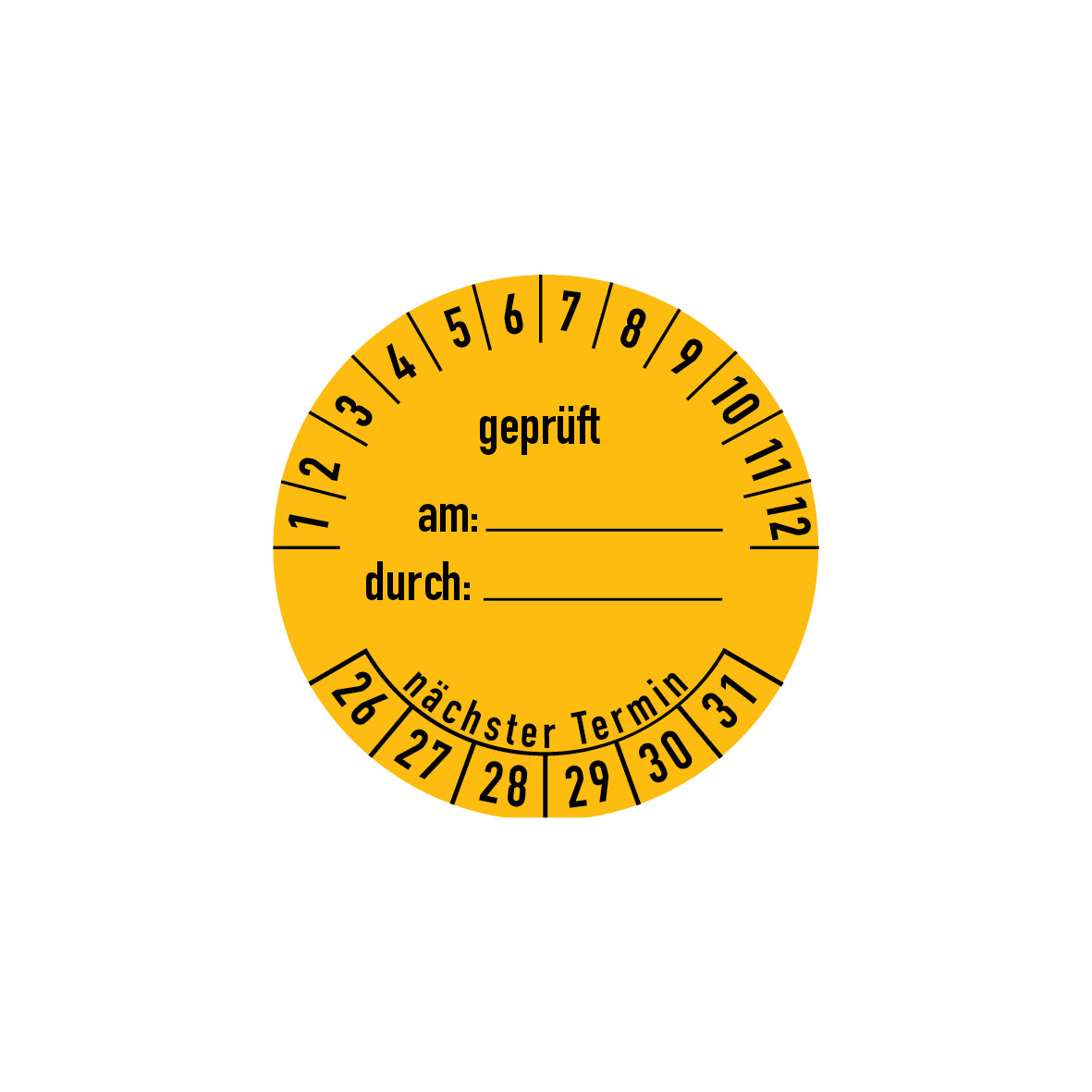 Prüfplakette, 4.P-107, Prüftermin