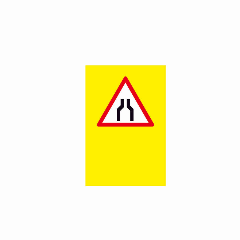 SKUS Gefahrensignal, 1.0008, fluoreszierend gelb, Logo Engpass, 40/60 cm, Alu Composite 3 mm