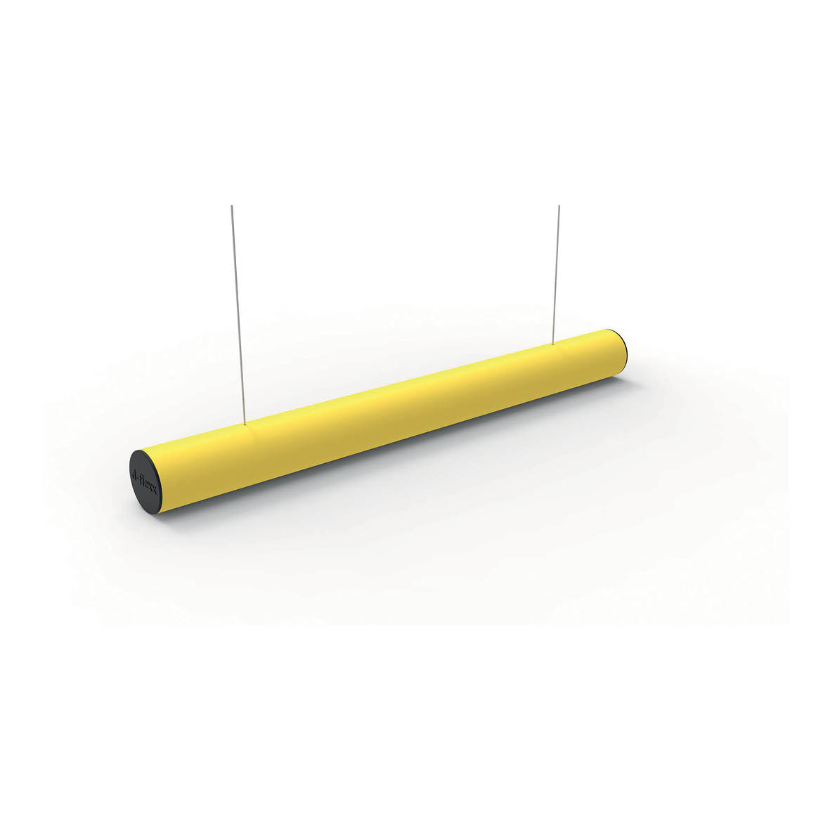 Höchsthöhenbalken rund, gelber schlagfester Kunststoff, L = 2.0 m, inkl. 2 x 2.2 m Stahlseil, 6.7 kg