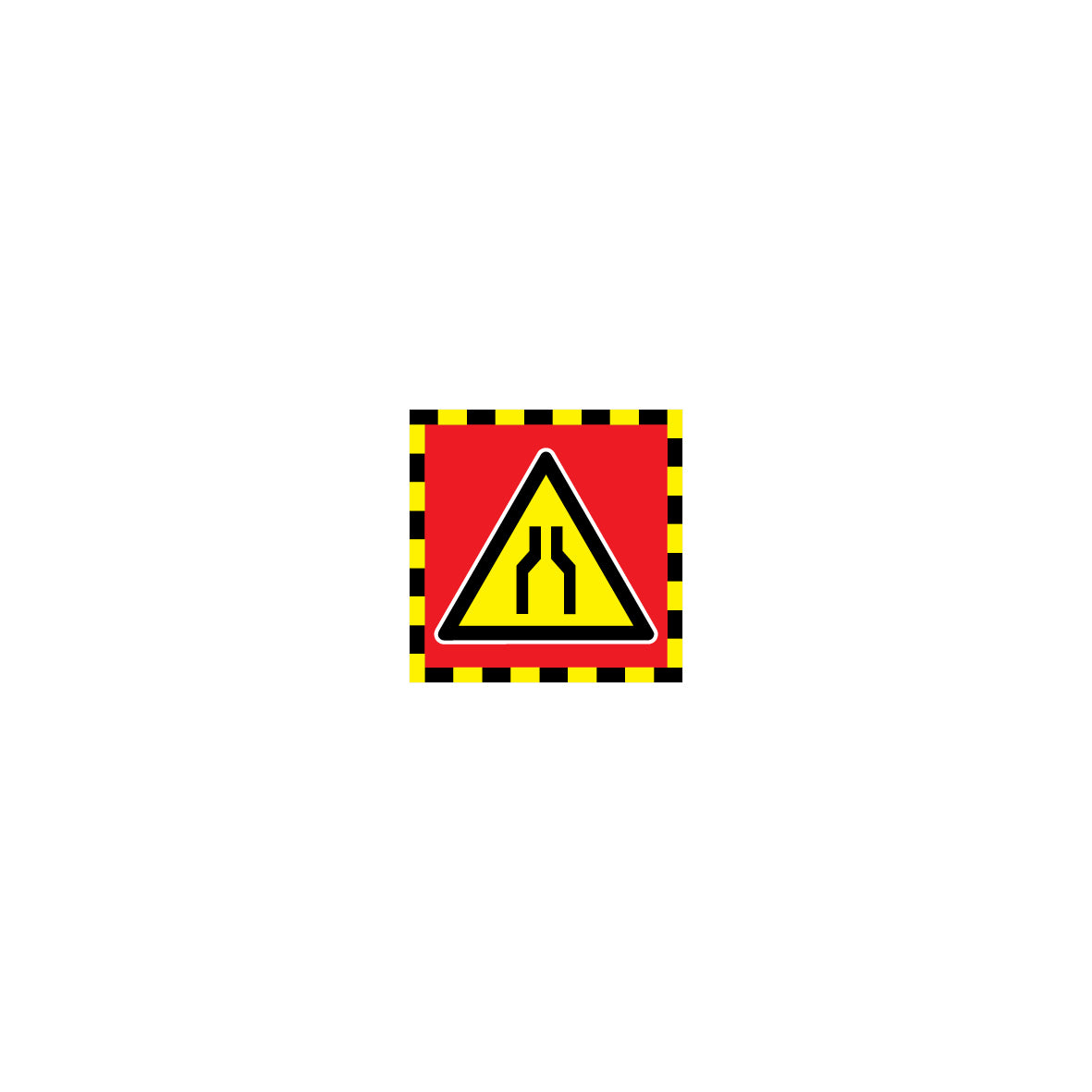 Luftdurchlässiges Banner, 1.0418, Logo: "Engpass", gelb/rot/schwarz, 75 x 75 cm