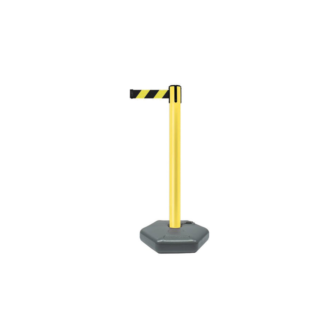 Tensabarrier Outdoor, 3.65 m, PVC, 7.5 kg, Pfosten gelb, Gurtband gelb-schwarz