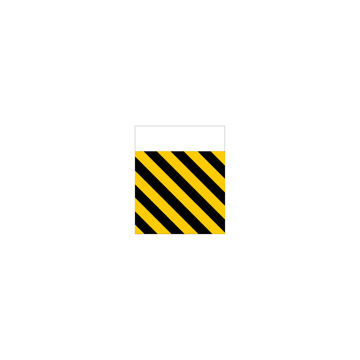 Einzelflagge, 1.0423, "Schraffur gelb-schwarz rechts", 12.5/15 cm, ungesäumt