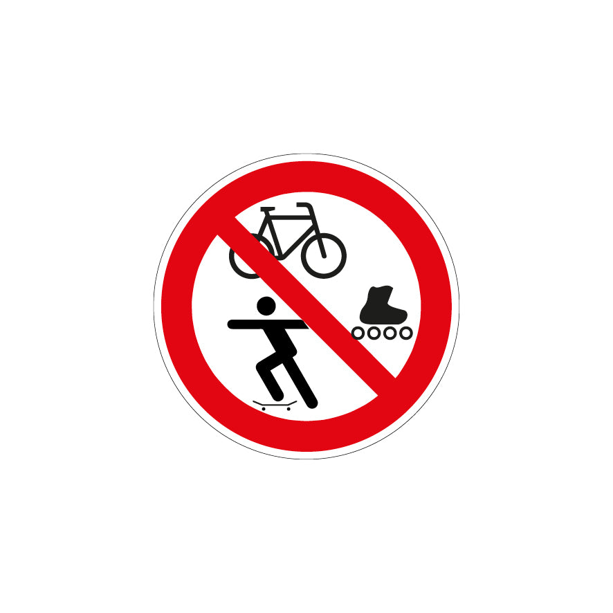 6.V-949 Fahrrad Skateboard Inline verboten, Verbotszeichen, Praxisbewährt