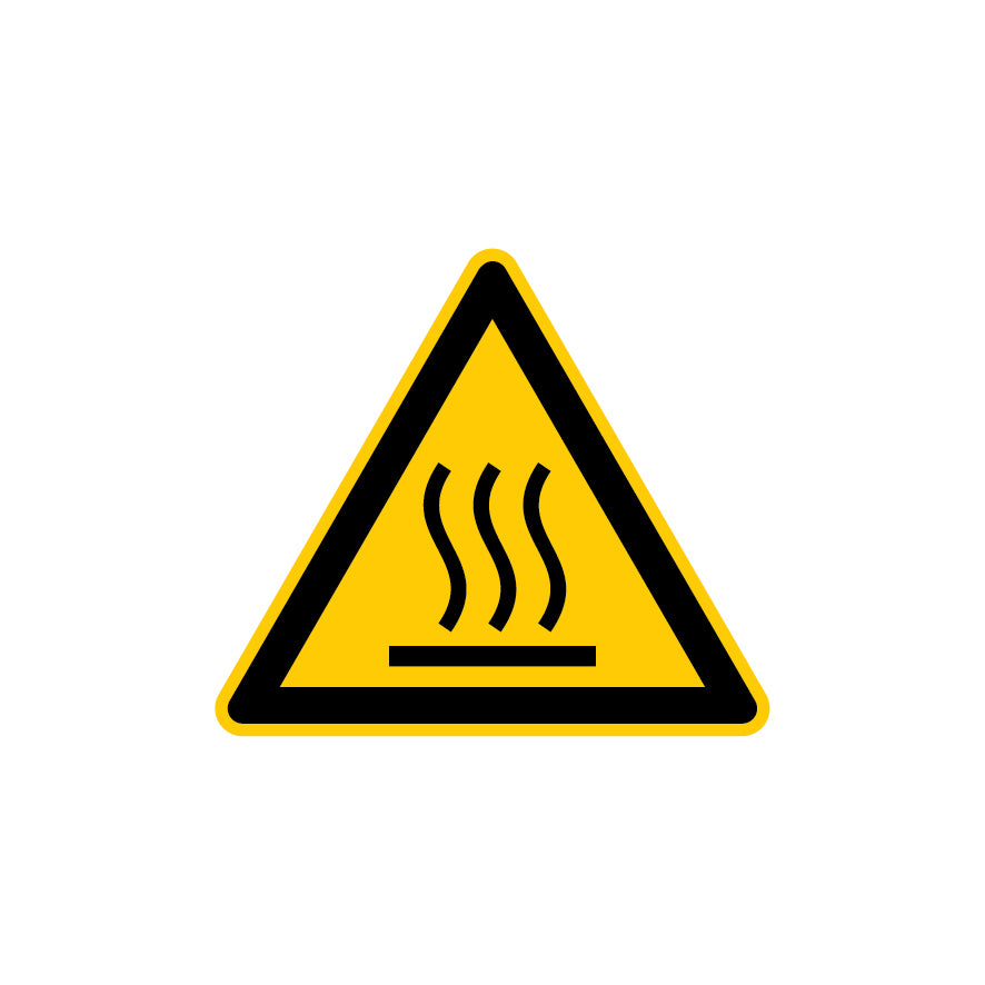 6.W-015 Warnung vor heisser Oberfläche, Warnzeichen, ISO