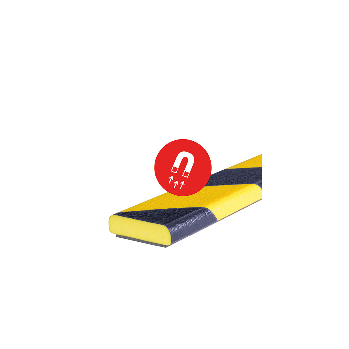 Warn- und Schutzprofil F Magnet, Flächenschutz, 1 m, gelb-schwarz