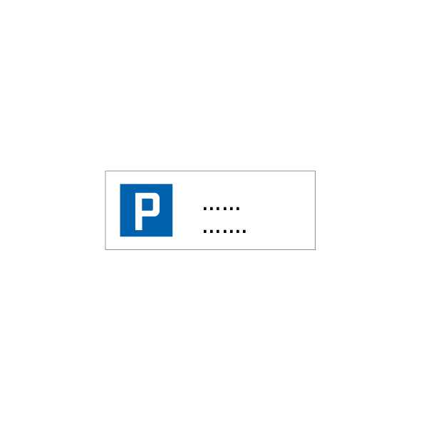 Parkplatzschild 7.P, 7.P-008, R1, 4.17, Ihr Text
