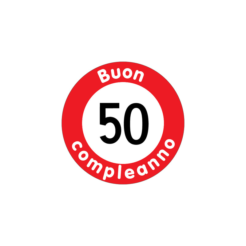 Geburtstagsschild, 7.0154, "Buon compleanno", ø 40 cm, EG