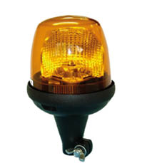 Energiesparende Rundumleuchte 23 Watt mit biegsamen Sockel, H 224 mm, ø 134 mm, 12 V, gelb