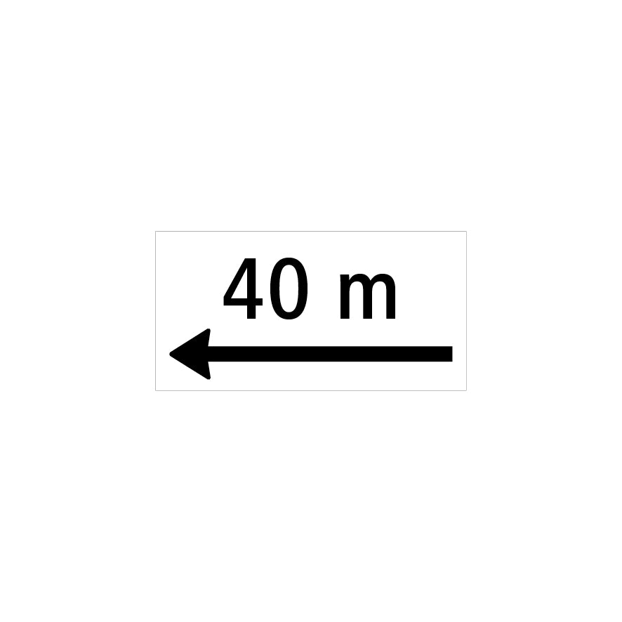 Zusatztafeln, Strassensignalisation, .. m mit Pfeil