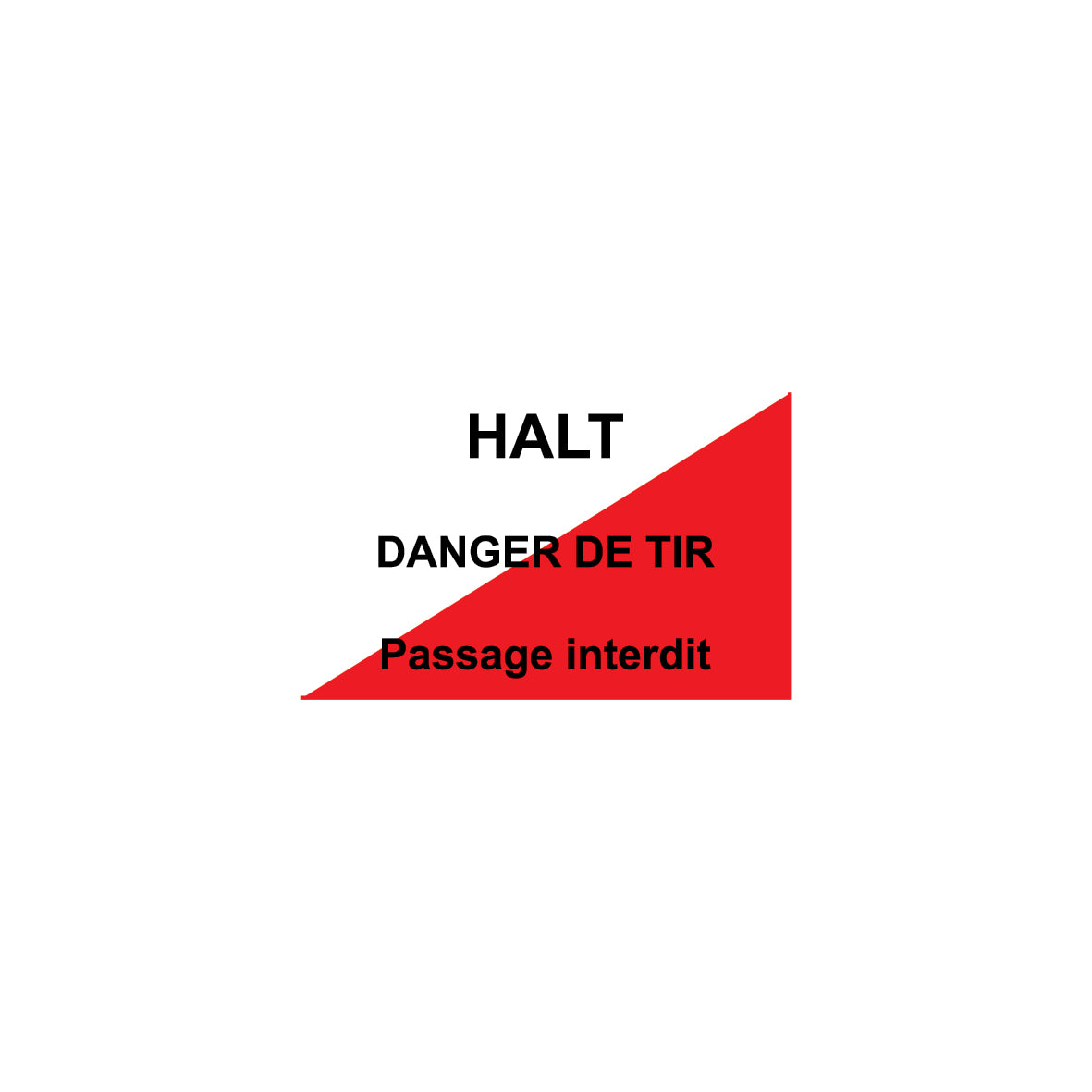 Schiessgefahr, 7.0051, frz,, Halt Danger de tir, 40/25 cm, HIP R2 reflektierend