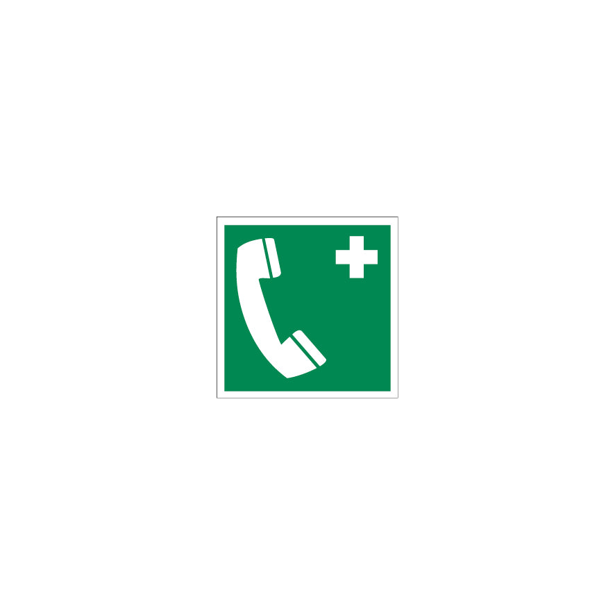 6.R-028 Notruftelefon, Rettungszeichen, ISO