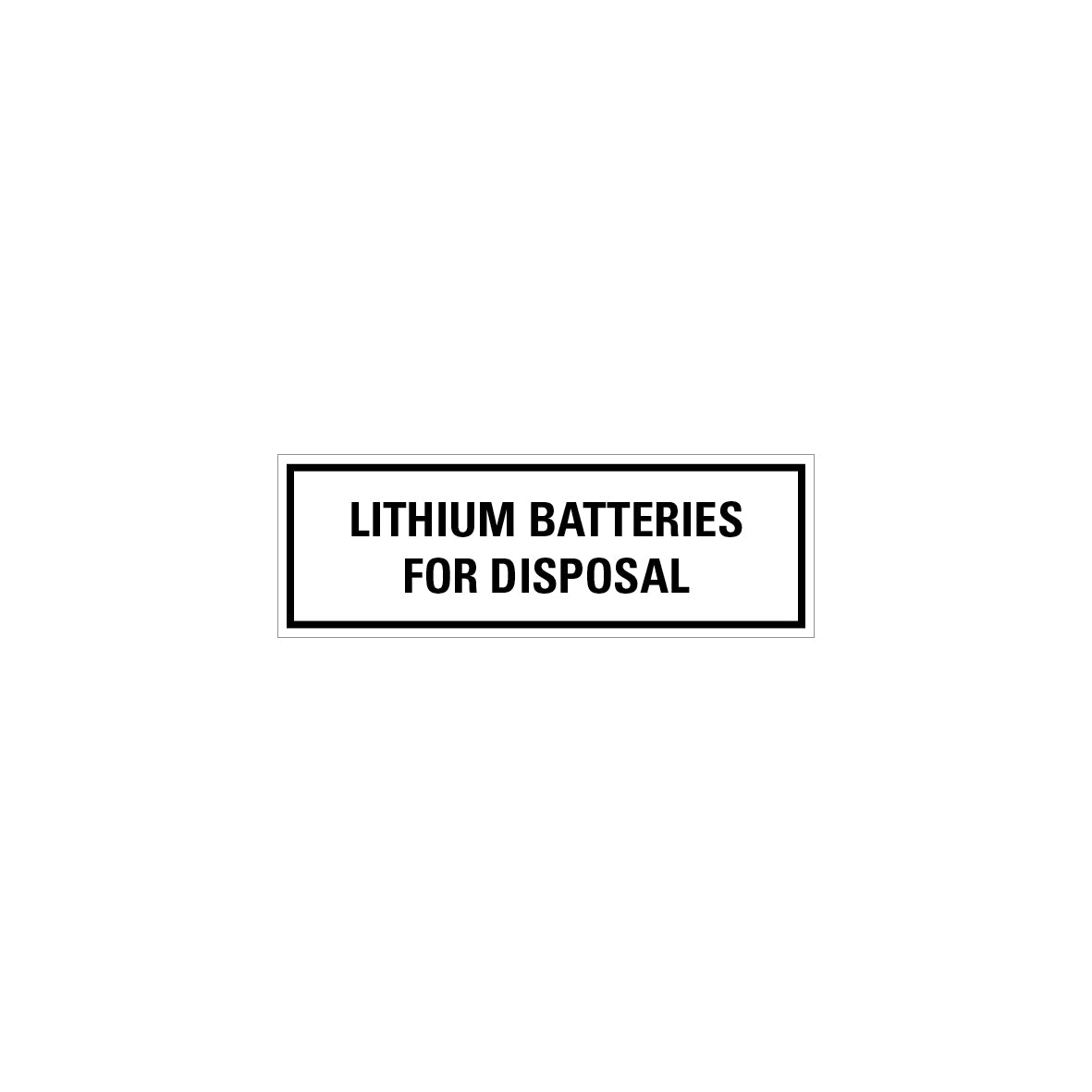 Gefahrstoff Batterien, Lithium Batteries for disposal, 5.0415, 150 x 50 mm, Ro 500 Stk.
