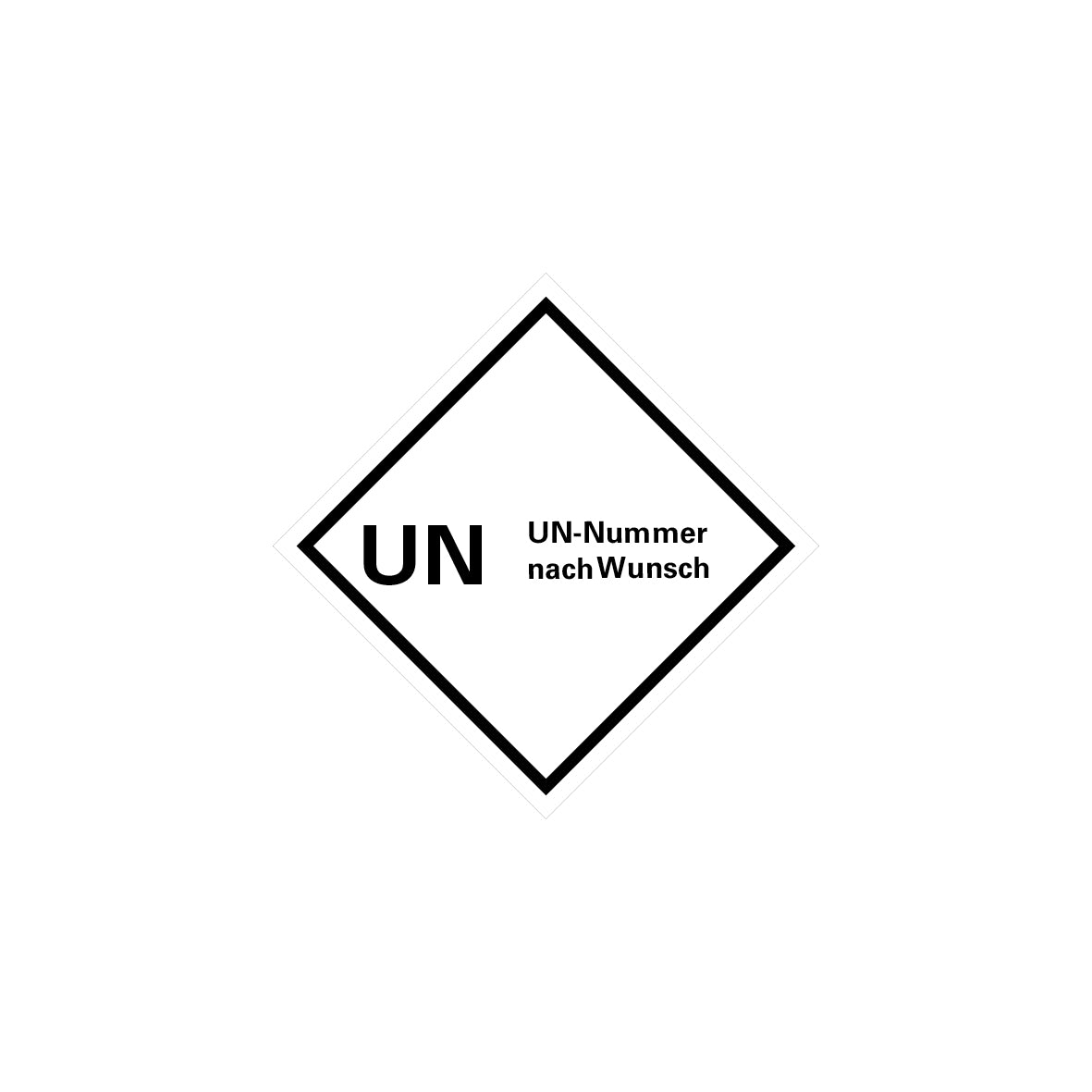 Gefahrgut UN, 5.0159, 100 x 100 mm, Stk., UN mit UN-Nummern, auf Bogen, VE 100 Stk.