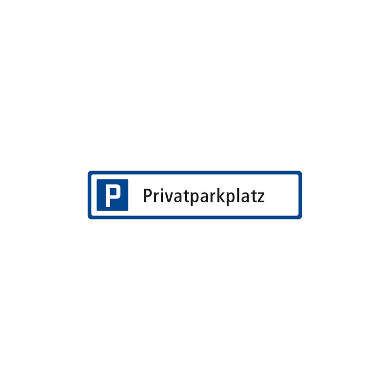 Parkplatzschild 7.0053, Privatparkplatz, R1, 52 x 11 cm
