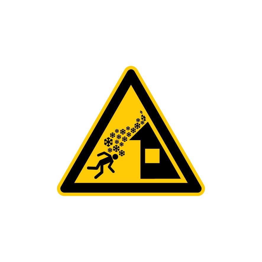 6.W-029 Warnung vor Dachlawinen, Warnzeichen, ISO