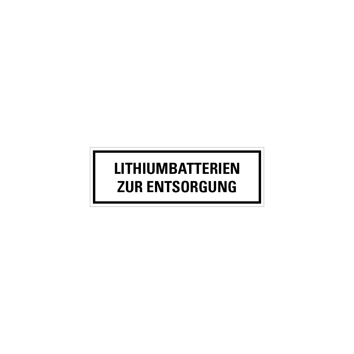 Gefahrstoff Batterien, Lithiumbatterien zur Entsorgung, 5.0411, 150 x 50 mm, Ro 500 Stk.