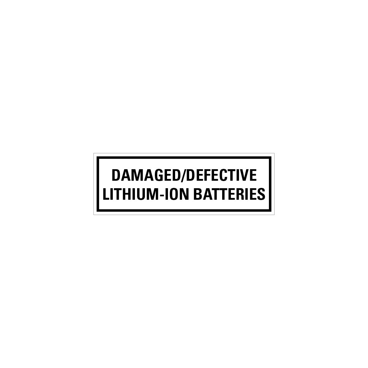 Gefahrstoff Batterien, Damaged/Defective Lithium-Ion batteries, 5.0416, 150 x 50 mm, Ro 500 Stk.