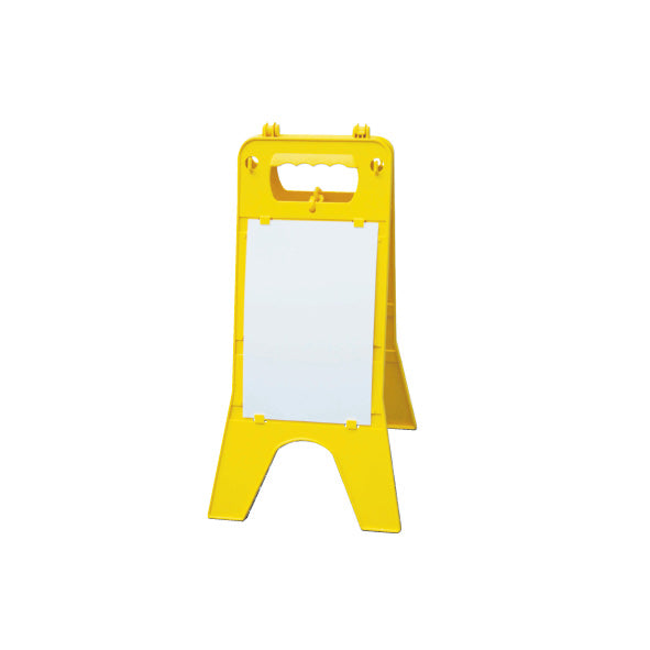 Warnaufsteller, 2-teilig gelb, doppelseitig, blanko