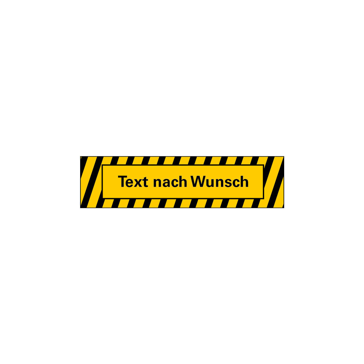Antirutschbelag Warnmarkierung, 10.0015, gelb-schwarz, selbstklebend, Antirutsch R10, 800/200 mm, Text nach Wunsch