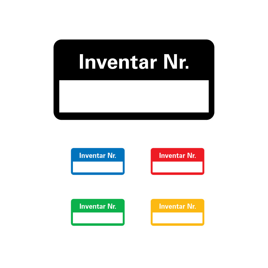 Inventaretiketten 4.I-001, Grösse 40 x 20 mm, selbstklebend, zum Beschriften