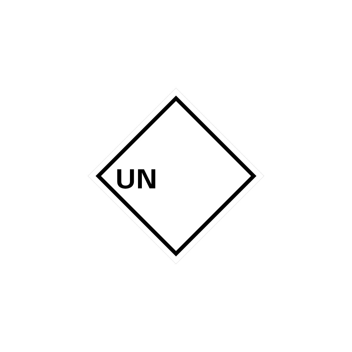 Gefahrgut UN, 5.0175, 100 x 100 mm,  UN zum Selbstbeschriften