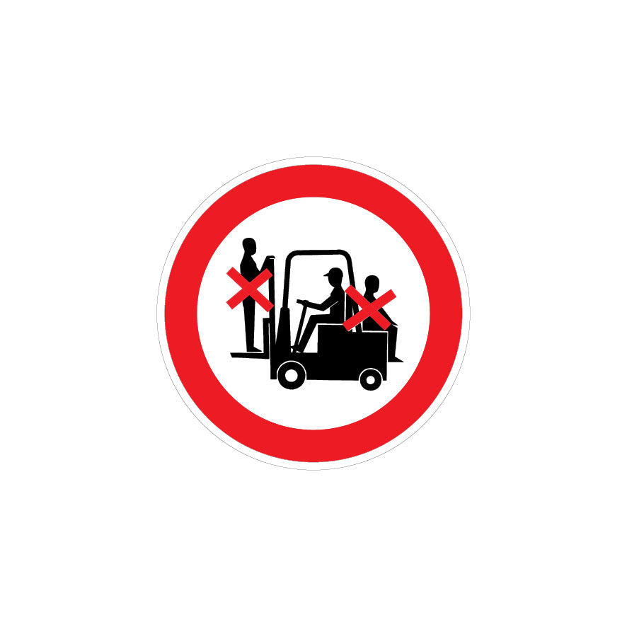 6.V-923 Mitfahren auf Gabelstapler verboten, Verbotszeichen, Praxisbewährt