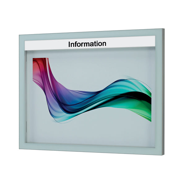Aussenvitrine Vitrum 123, Gehäusetiefe 123 mm, Alu elox, 1050 x 840 x 123 mm, 8 x DIN A4