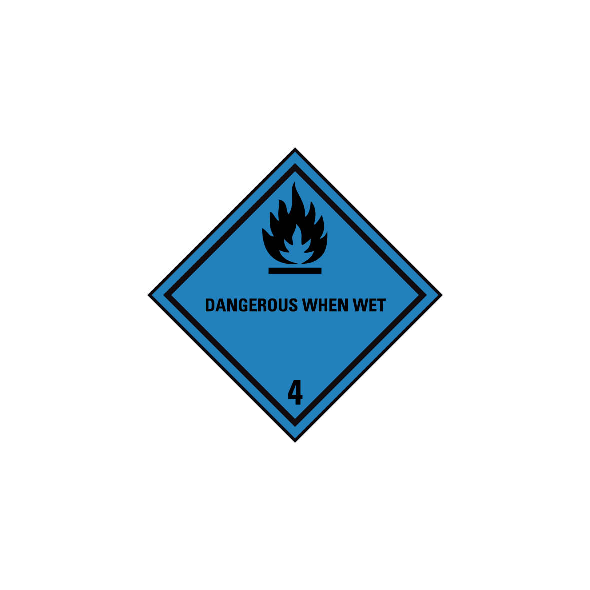 Gefahrgut Kl. 4.3, Entzündliche Feststoffe (wasseraktiv) 5.0115.1, Dangerous wen wet