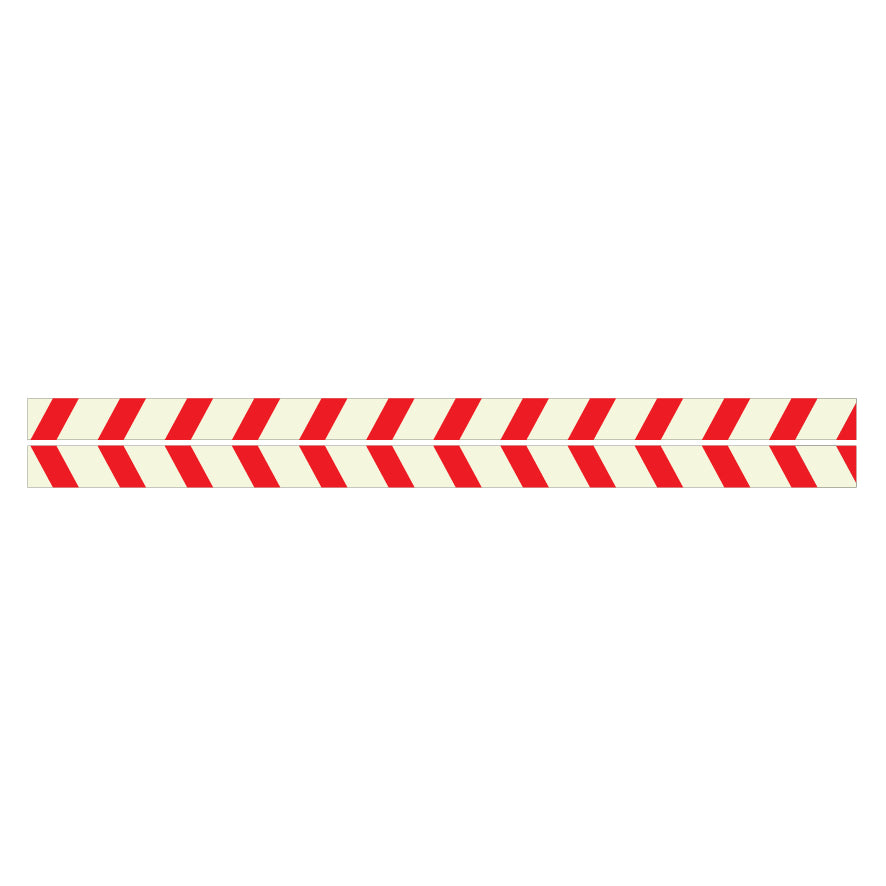 Folienklebebänder langnachleuchtend, PF, 6.0463, rot/langnachleuchtend 5 m x 10 cm, rechts
