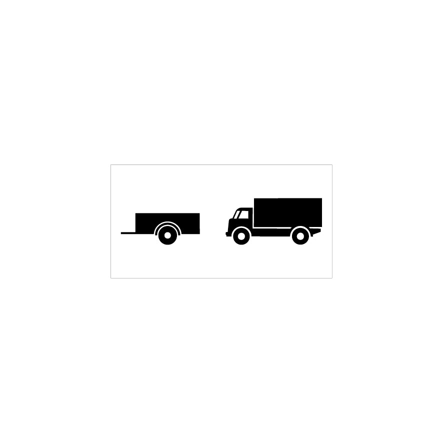 Zusatztafeln, Strassensignalisation, Anhänger und Lastwagen