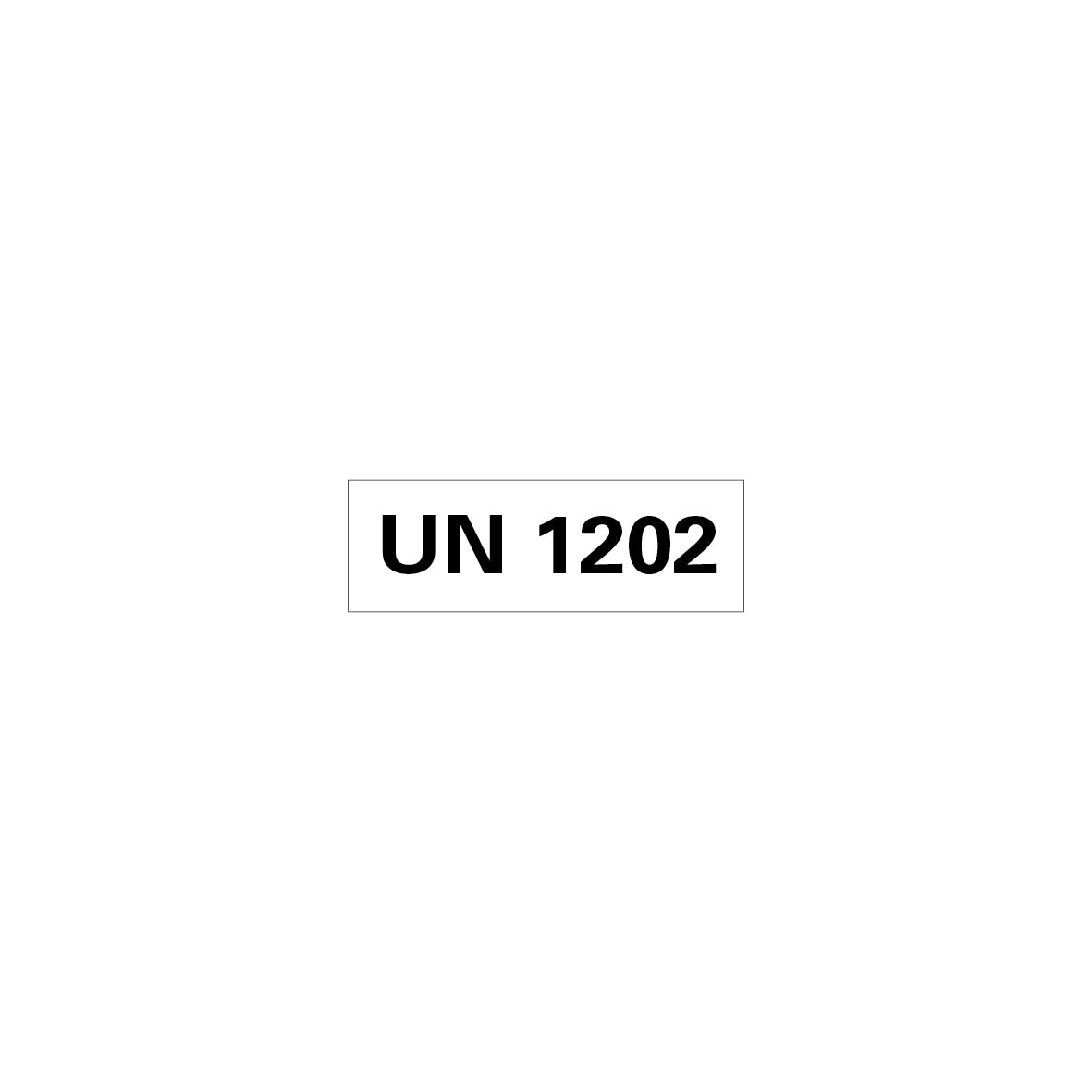 Gefahrgut UN, 5.0160.1, 150 x 50 mm, Stk., UN 1202 (Diesel), auf Bogen, VE 10 Stk.