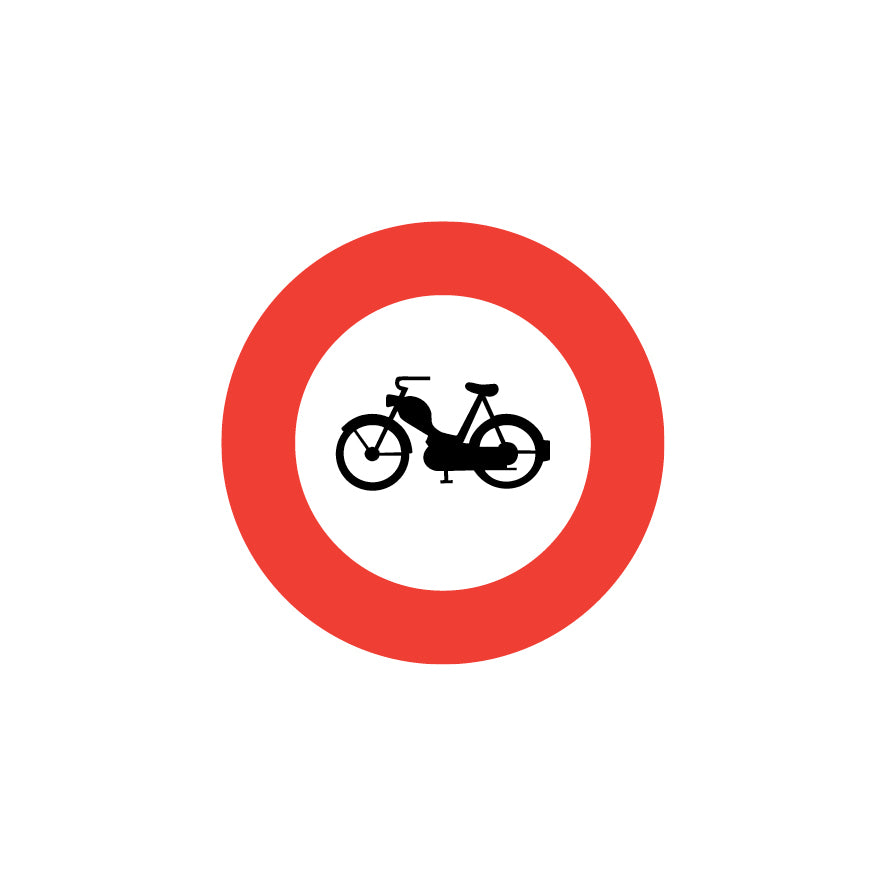 2.06 Verbot für Motorfahrräder, Vorschriftssignal