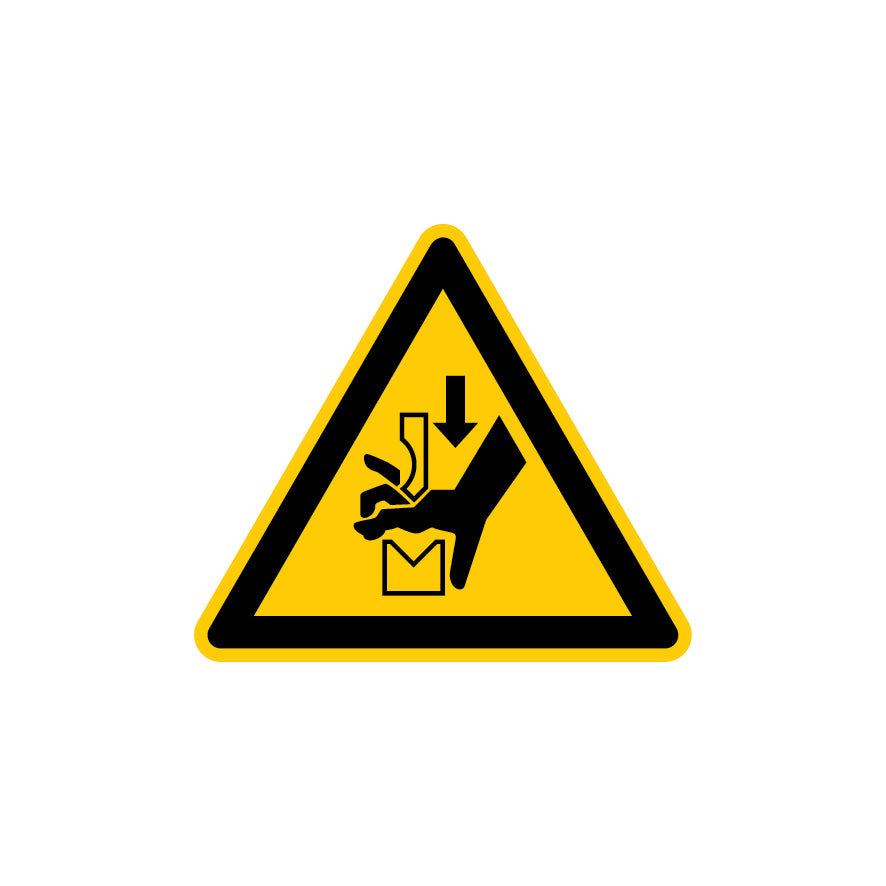 6.W-037 Warnung vor Quetschgefahr der Hand zwischen den Werkzeugen, Warnzeichen, ISO