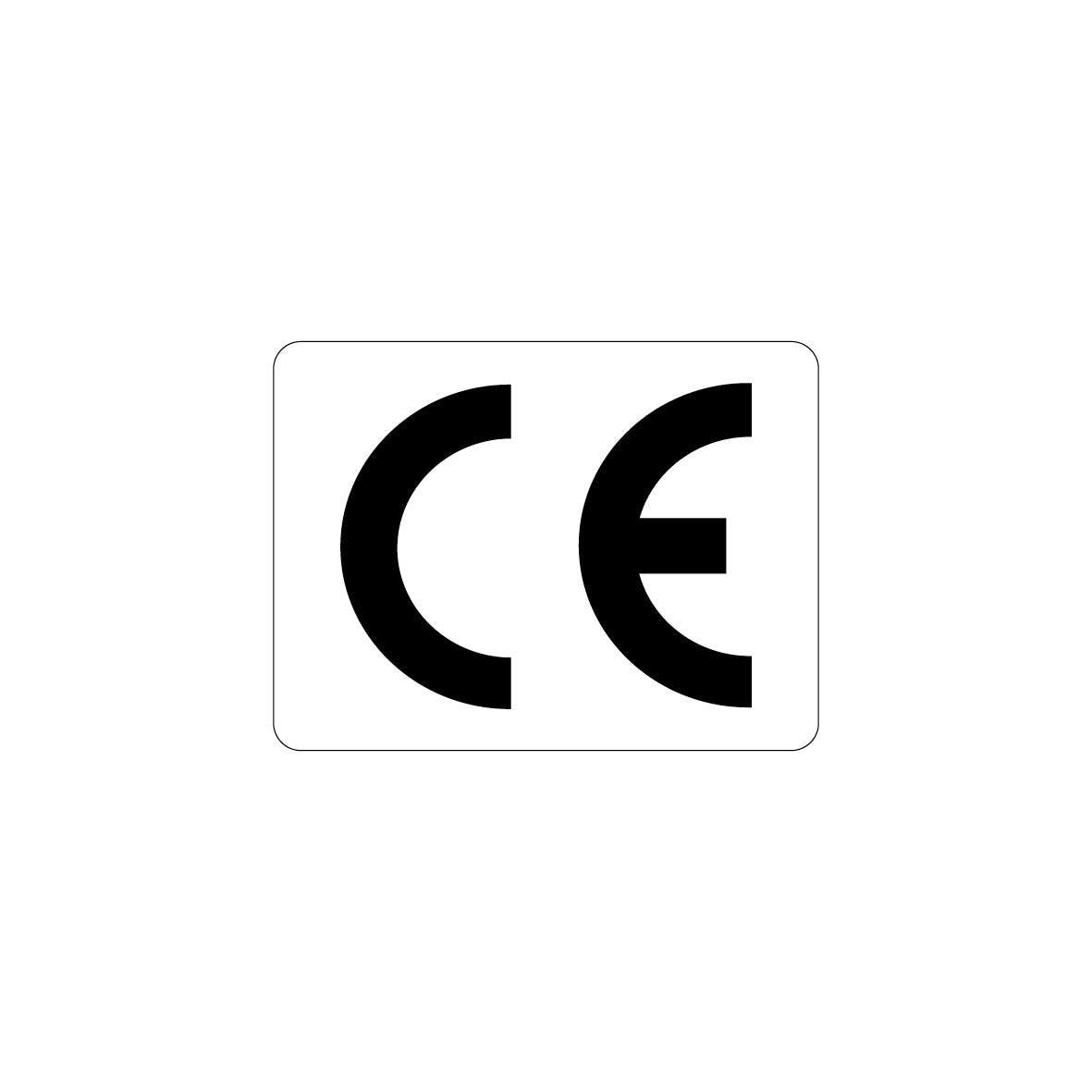 CE-Zeichen, 4.0061, 20 x 15 mm, Schrifthöhe 10 mm, FO, auf Bogen = 25 Stk., weiss/schwarz, Einheit 100 Stk.