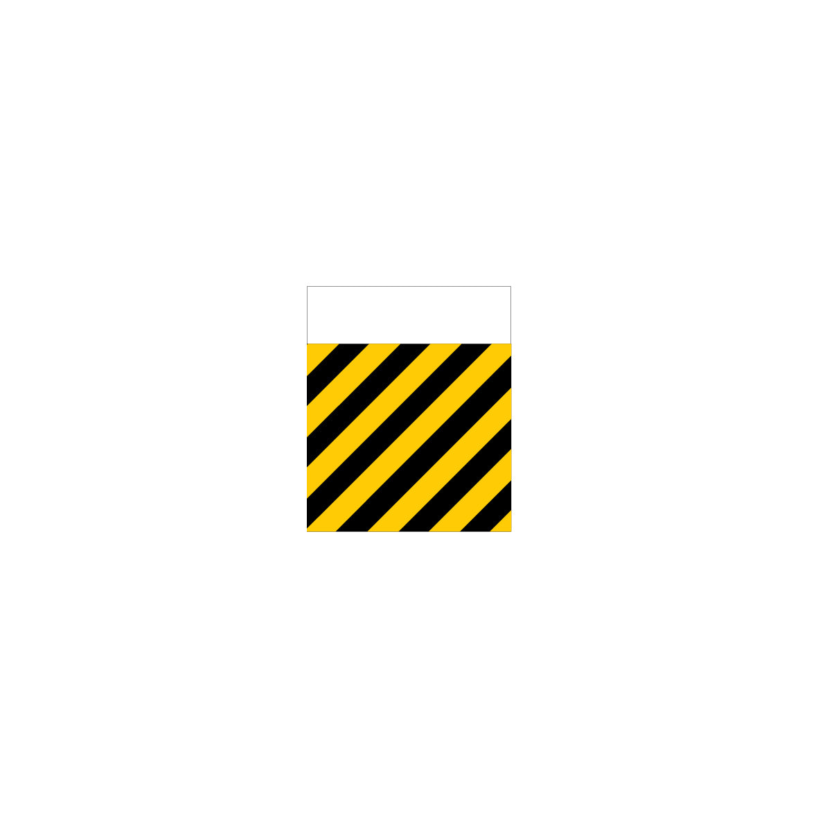 Einzelflagge, 1.0424, "Schraffur gelb-schwarz links", 12.5/15 cm, ungesäumt