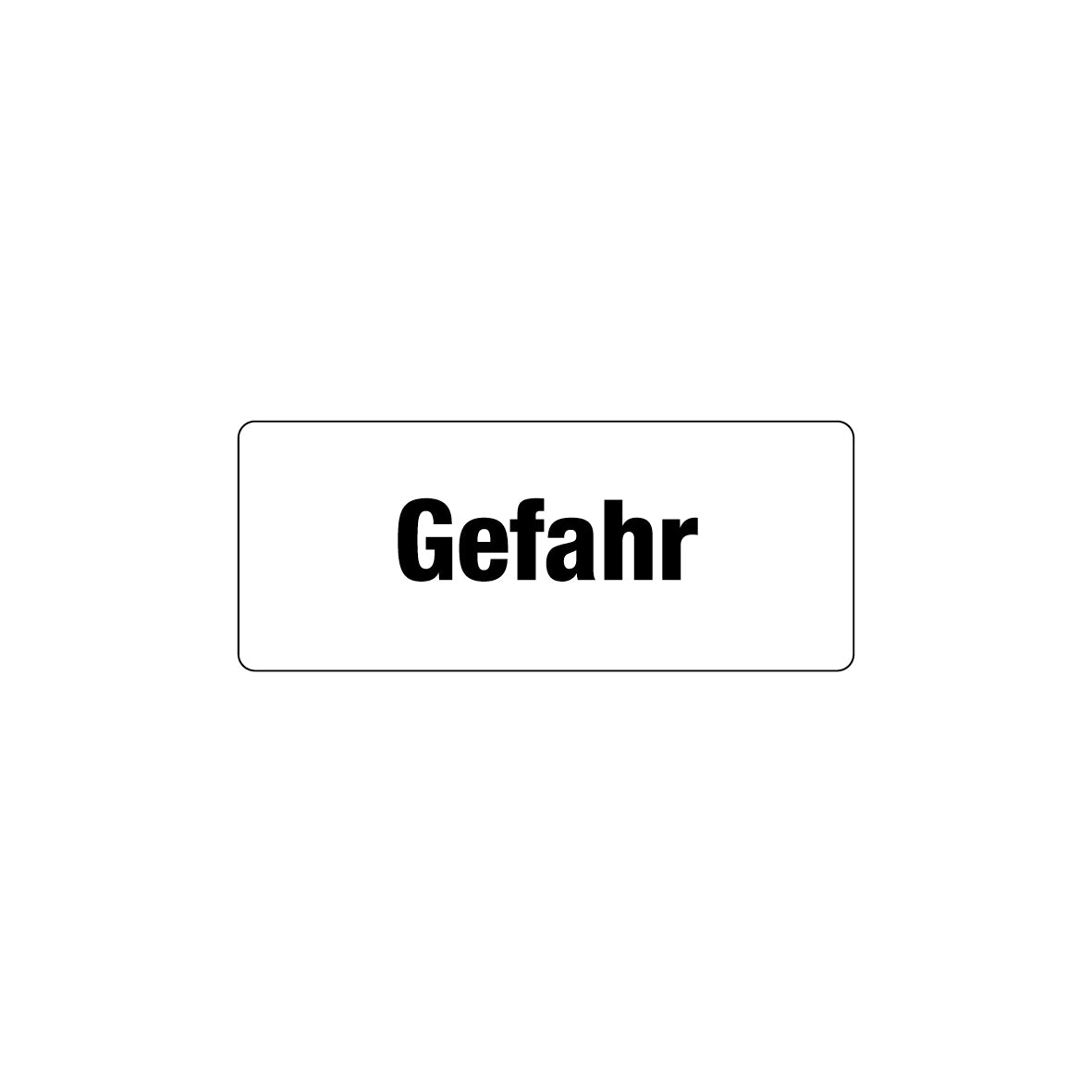 GHS-Text, 37 x 15 mm, FO, Folie selbstklebend mit Laminat, Text: Gefahr, VE=100 Stk.