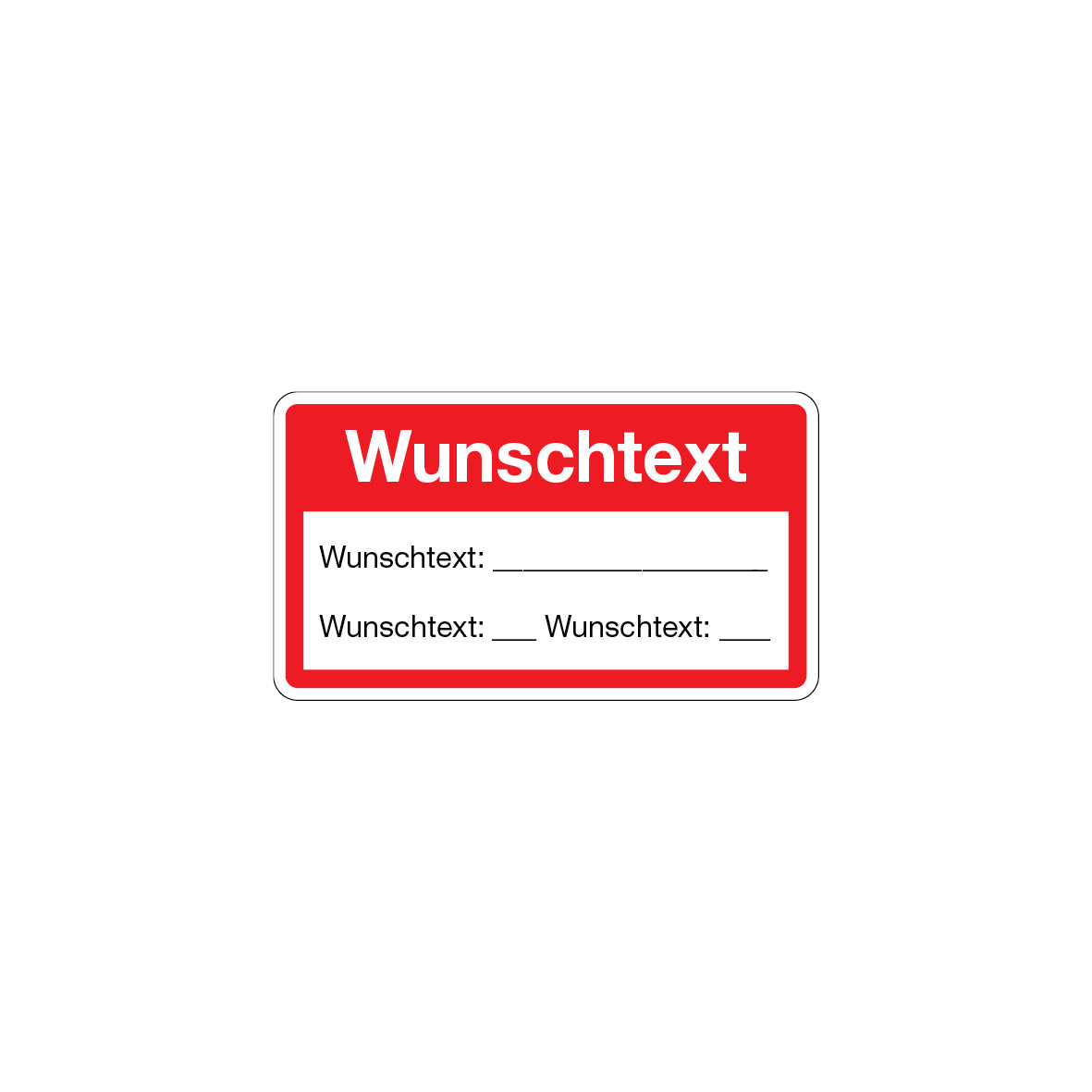 Qualitätskennzeichen, Wunschtext, 4.0291, FO-A auf Bogen, 70 x 40 mm, Bogen zu 25 Stk.